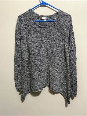 Sonoma Marled Black & White Crewneck Sweater